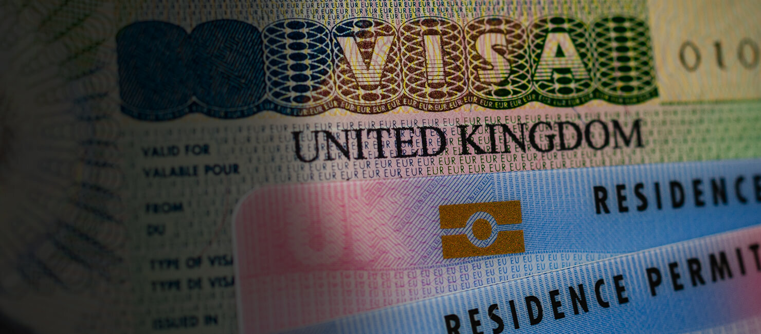 Close up of some visa / residency cards