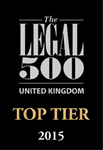 Legal 500 2015 Top Tier firm