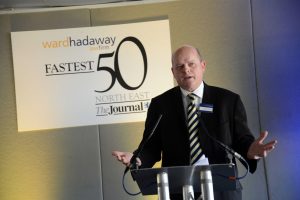 The search begins – Colin Hewitt, Partner and Head of Commercial at Ward Hadaway, at last year's Ward Hadaway Fastest 50 Awards.