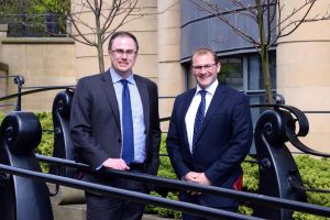 Promotion success – (from left) Robert Rushton and James Nightingale have both been promoted to Partner at law firm Ward Hadaway.
