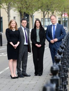 On the up – newly promoted Partners at Ward Hadaway (from left) Heather Markham, Bill Goodwin, Sharon Mathieson and Andrew Evans.