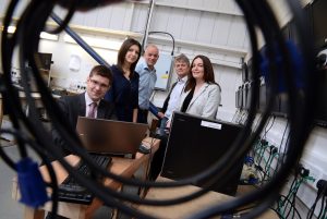 Funding boost – (from left) Dr Michael Dickens and Kristine Murane of Rivers Capital Partners, Andrew Lapping of Hamilton Capital, Mark Harrison of RefurbThat and Imogen Holland of Ward Hadaway.