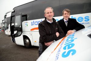 Moving up a gear – (from left) Andrew Scott, director at Stanley Travel with Alex Wright, Property Partner at law firm Ward Hadaway who advised Stanley Travel on its acquisition of a second depot.