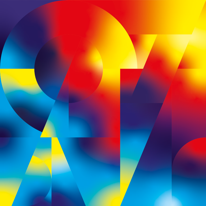 Colourful mosaic pattern