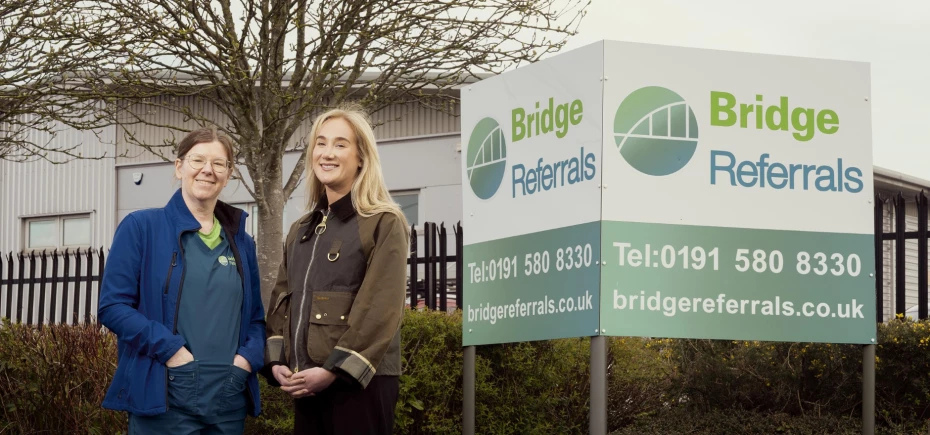 Alison Kennair, director at Bridge Referrals, with Ruby Walker, solicitor at Ward Hadaway
