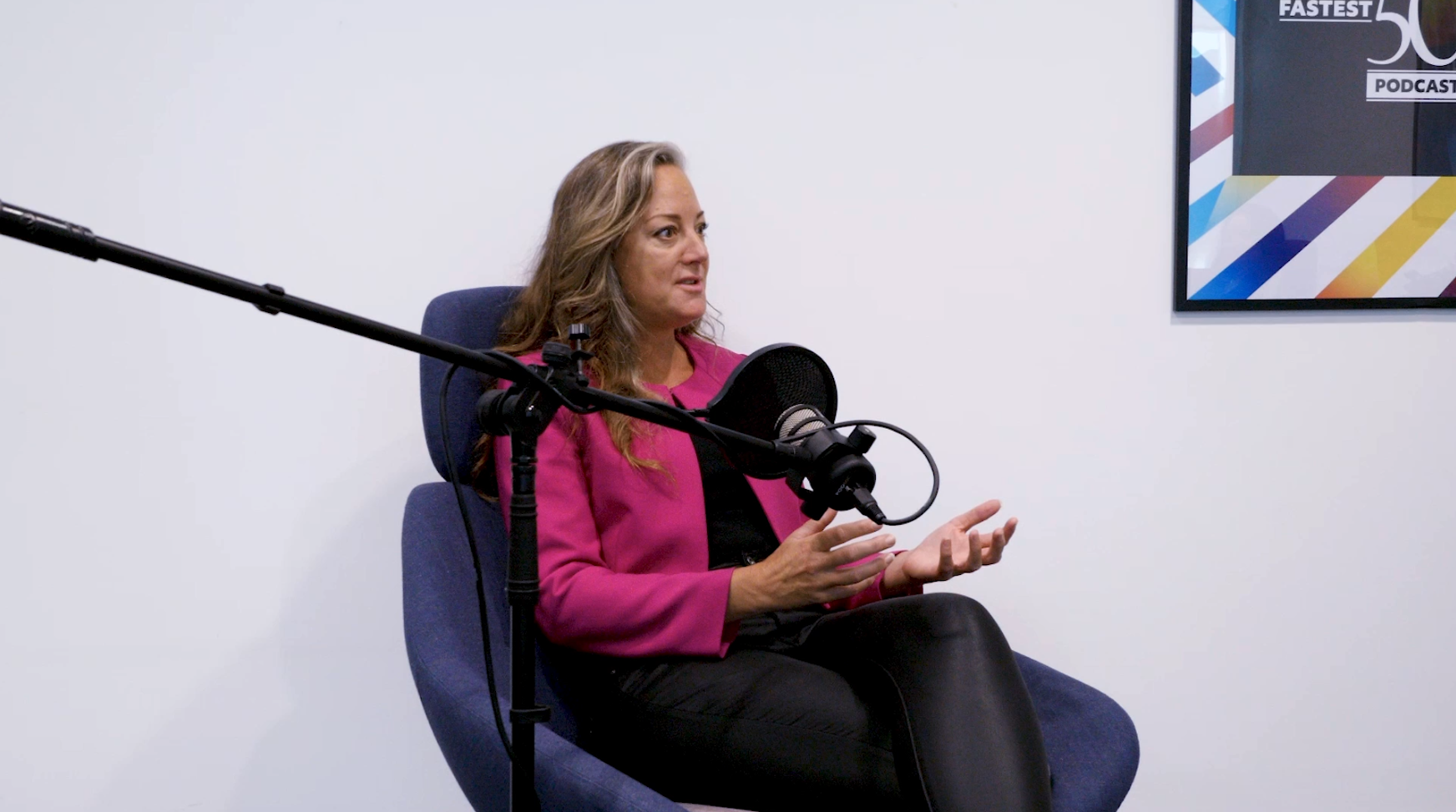 Zandra Moore MBE speaking on the Fastest 50 Podcast